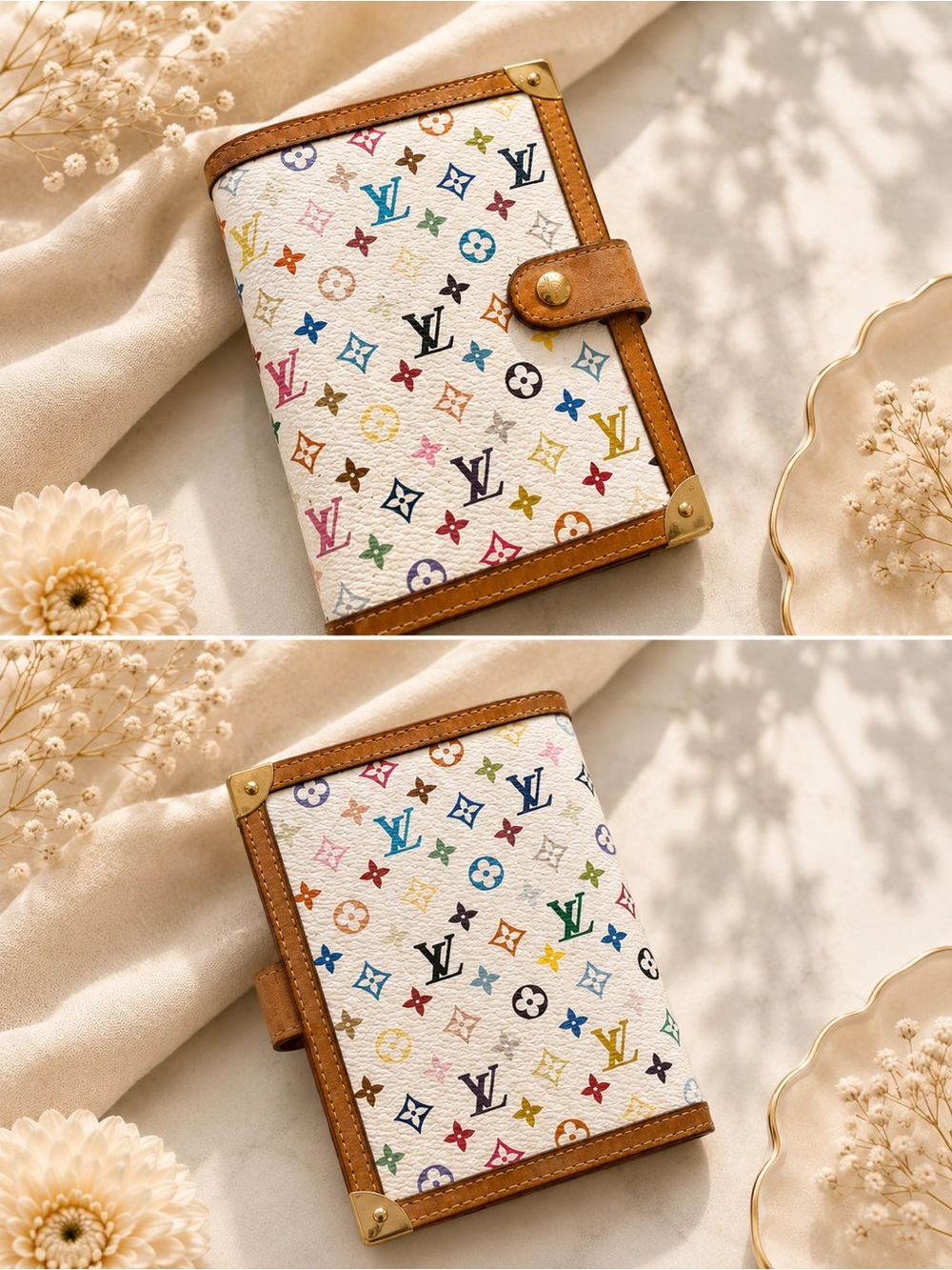 Louis Vuitton Multicolor Agenda PM Planner Cover White Murakami LV Organizer